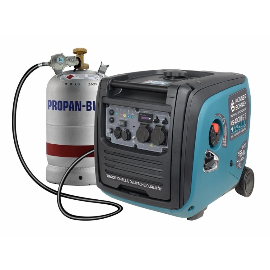 Könner & Söhnen 5106 - Generator elektryczny inwerterowy na gaz i benzynę KS 4000iEG S 4000W