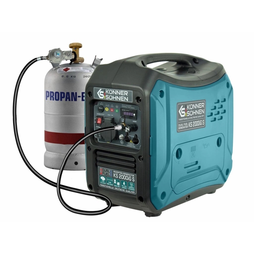 Könner & Söhnen KS7869 - Generator elektryczny inwerterowy na gaz i benzynę KS 2000iG S 2000W