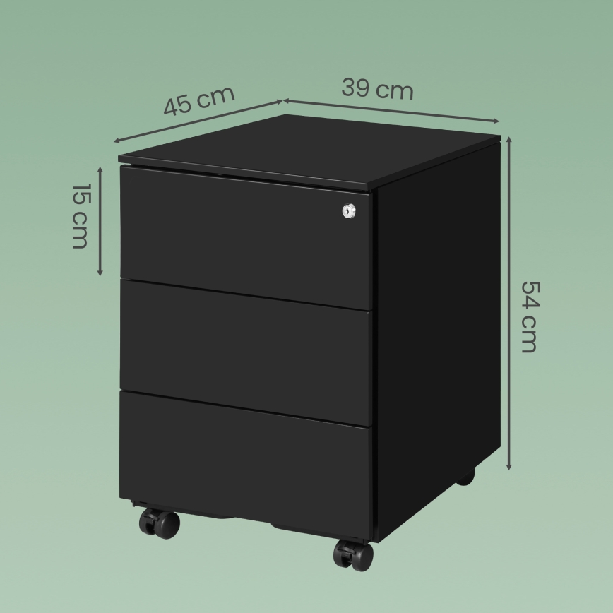 Kontener biurowy SECURIO czarny