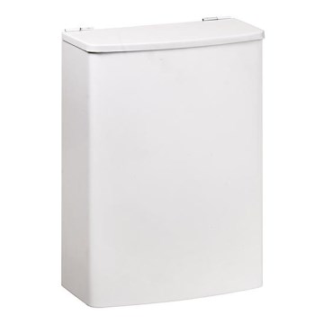 Kosz 19x26,5 cm stal nierdzewna/biały