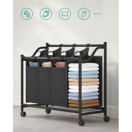 Kosz na pranie LINA czarny