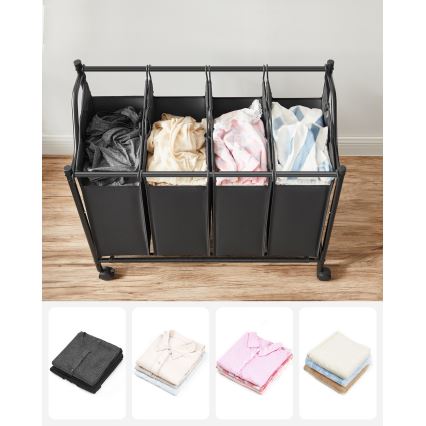 Kosz na pranie LINA czarny