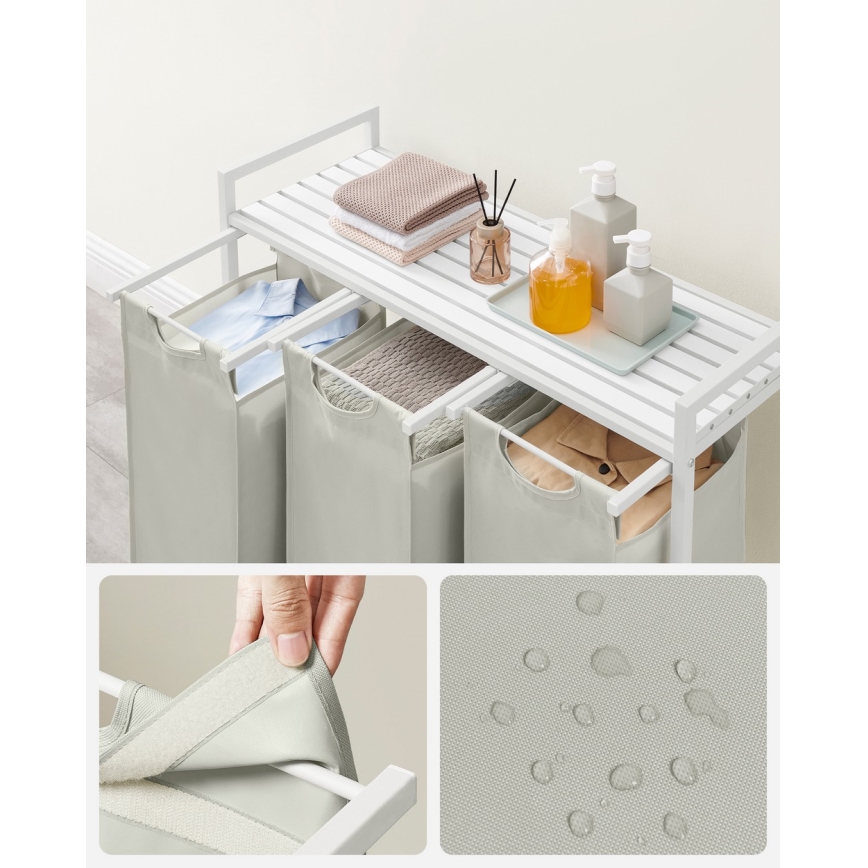 Kosz na pranie REX biały