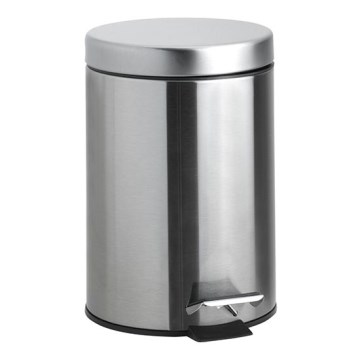 Kosz na śmieci 20x28 cm stal nierdzewna/srebrny