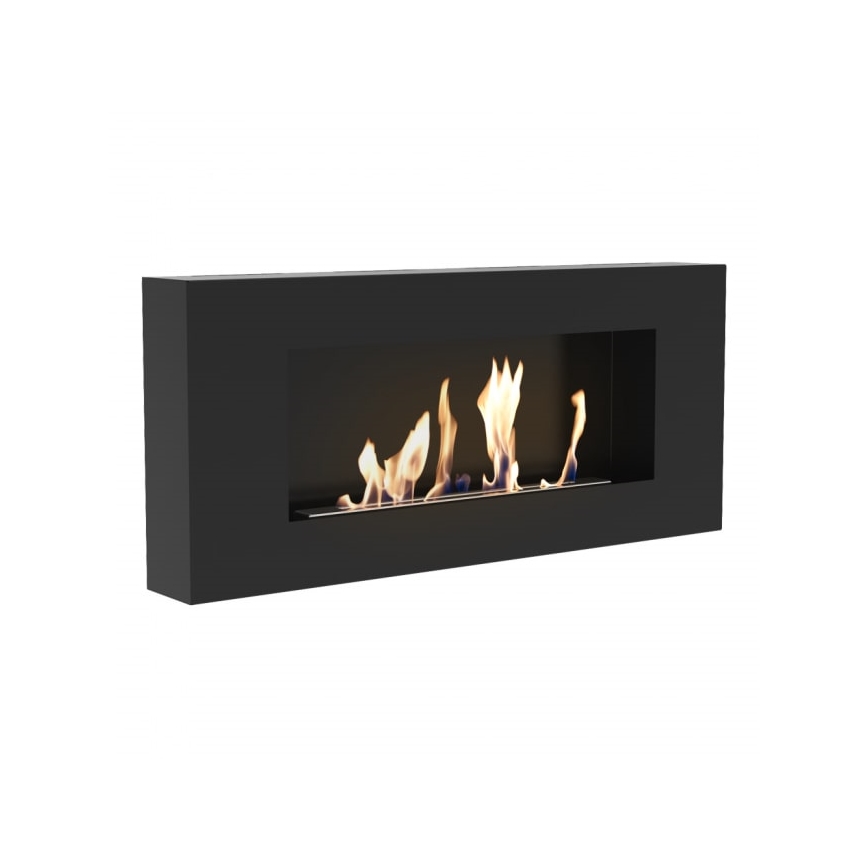 Kratki - Ścienny BIO kominek 40x90 cm 1,5kW czarny