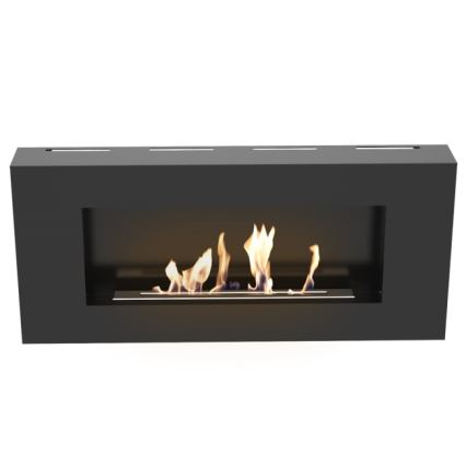 Kratki - Ścienny BIO kominek 40x90 cm 1,5kW czarny