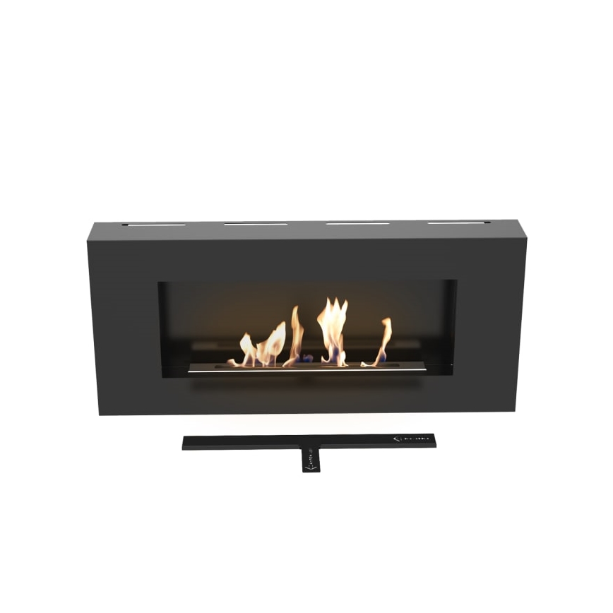 Kratki - Ścienny BIO kominek 40x90 cm 1,5kW czarny