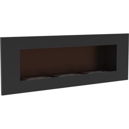 Kratki - Wbudowany BIO kominek 40x120 cm 3x1,1kW czarny