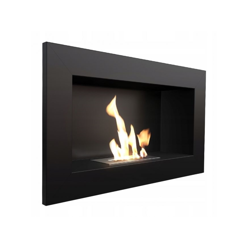 Kratki - Wbudowany BIO kominek 37,4x64,8 cm 1kW czarny