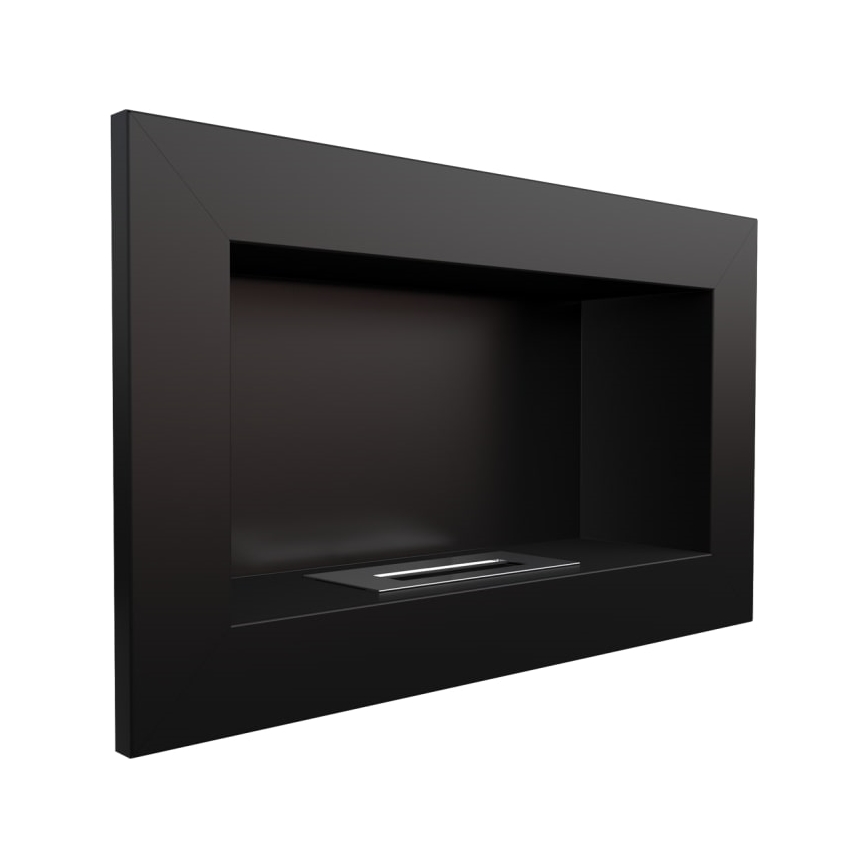 Kratki - Wbudowany BIO kominek 37,4x64,8 cm 1kW czarny
