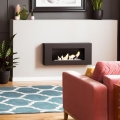 Kratki - Kominek BIO naścienny 40x90 cm 1,5 kW czarny