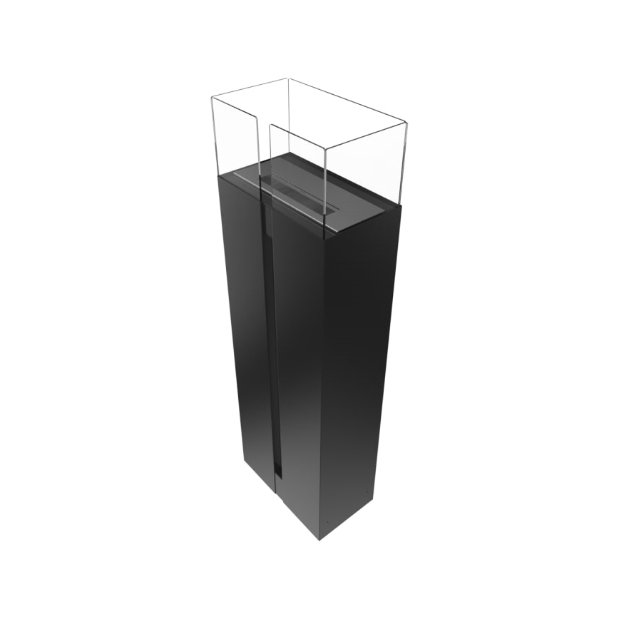 Kratki - BIO kominek 113,6x35,9 cm 2kW czarny