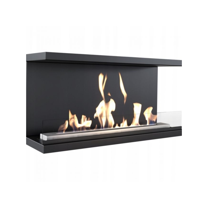 Kratki - Wbudowany BIO kominek 50x100 cm 7kW czarny