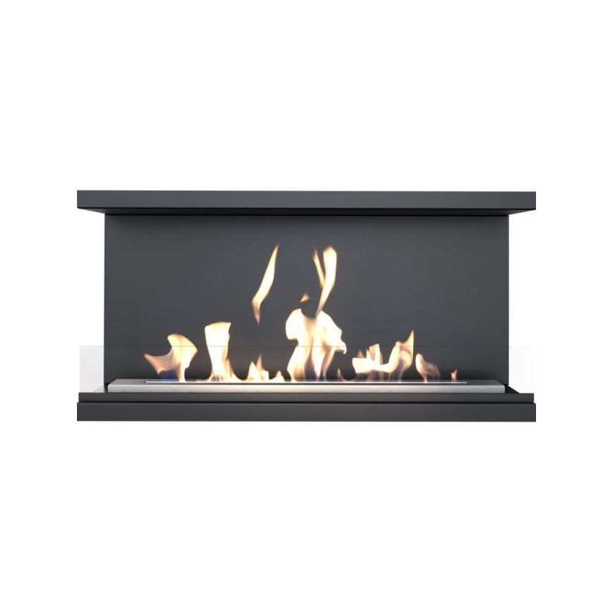 Kratki - Wbudowany BIO kominek 50x100 cm 7kW czarny