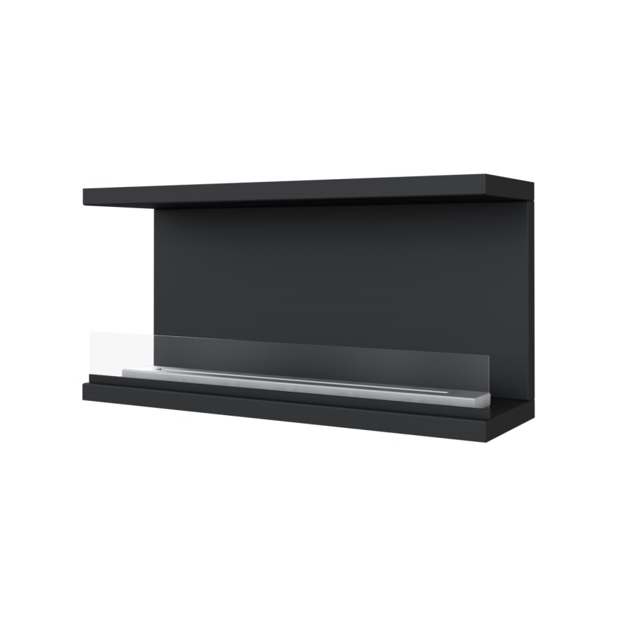 Kratki - Wbudowany BIO kominek 50x100 cm 7kW czarny