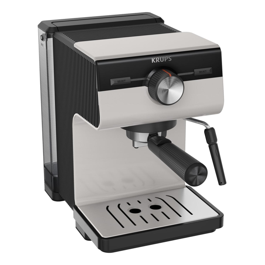 Krups - Dźwigniowy ekspres do kawy na dwie filiżanki AUTHENTIC 1450W/230V szary