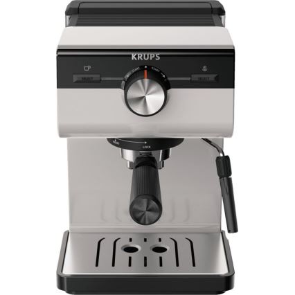 Krups - Dźwigniowy ekspres do kawy na dwie filiżanki AUTHENTIC 1450W/230V szary