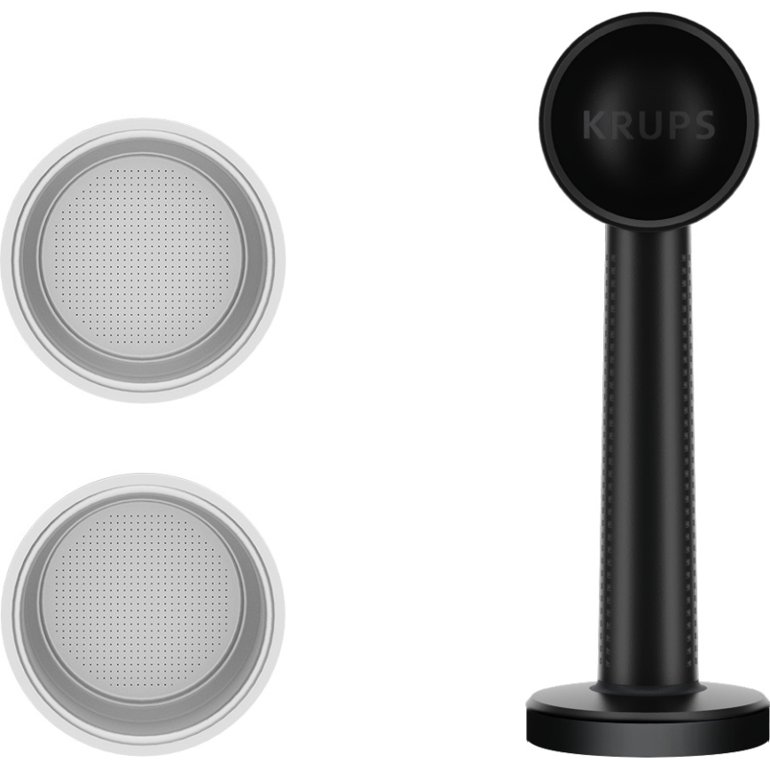 Krups - Dźwigniowy ekspres do kawy na dwie filiżanki AUTHENTIC 1450W/230V szary