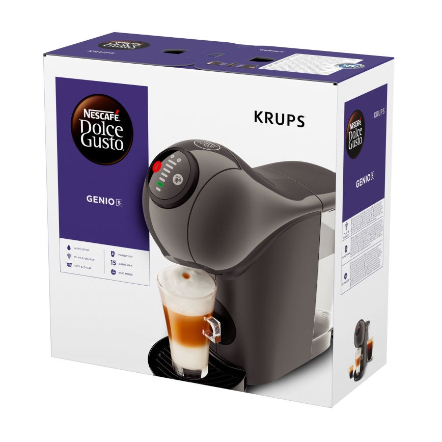 Krups - Ekspres na kapsułki NESCAFÉ DOLCE GUSTO GENIO S 1500W antracyt