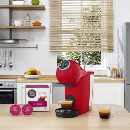 Krups - Ekspres na kapsułki NESCAFÉ DOLCE GUSTO GENIO S PLUS 1500W czerwony