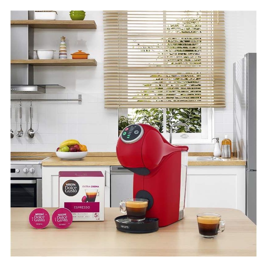 Krups - Ekspres na kapsułki NESCAFÉ DOLCE GUSTO GENIO S PLUS 1500W czerwony