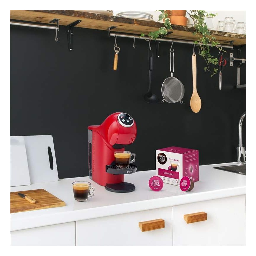 Krups - Ekspres na kapsułki NESCAFÉ DOLCE GUSTO GENIO S PLUS 1500W czerwony