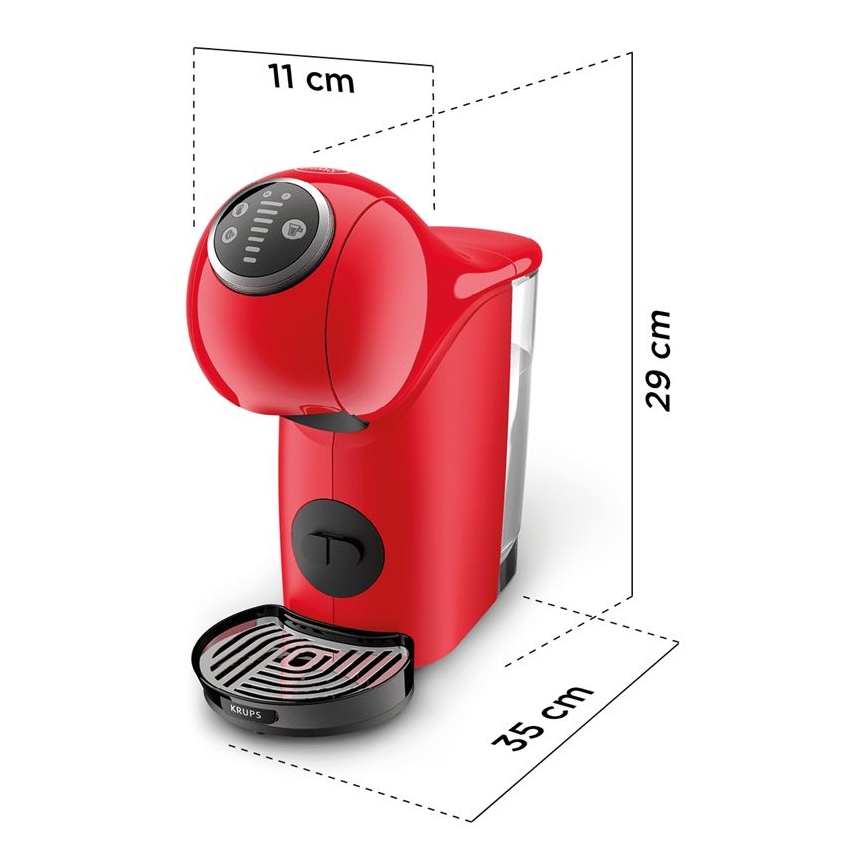 Krups - Ekspres na kapsułki NESCAFÉ DOLCE GUSTO GENIO S PLUS 1500W czerwony