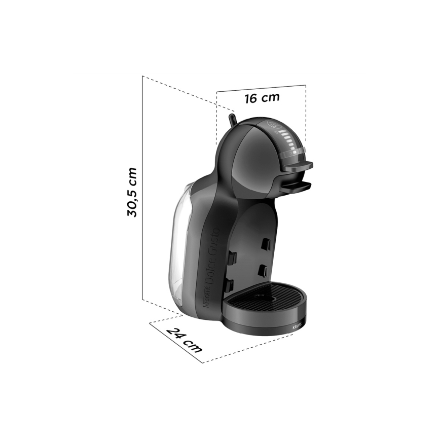 Krups - Ekspres na kapsułki NESCAFÉ DOLCE GUSTO MINI ME 1500W antracyt