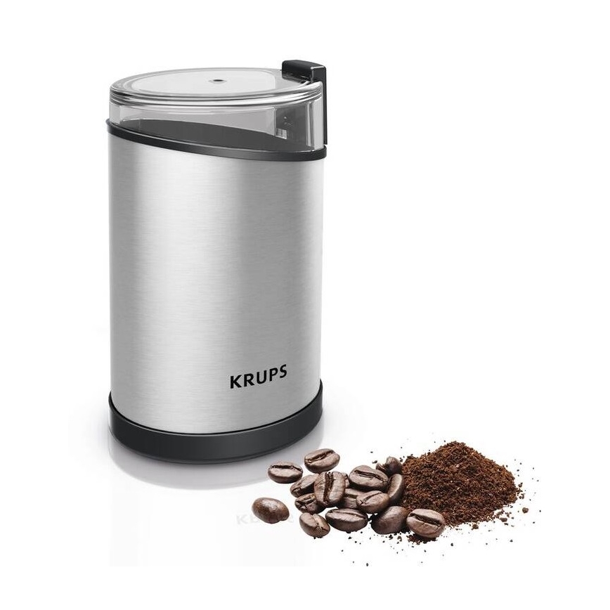 Krups - Elektryczny młynek do kawy 85g FAST-TOUCH 200W/230V matowy chrom