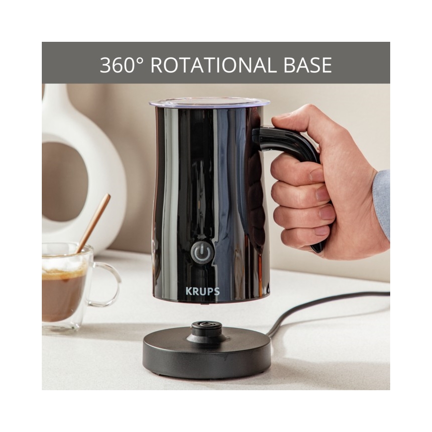 Krups - Spieniacz do mleka 300 ml czarny