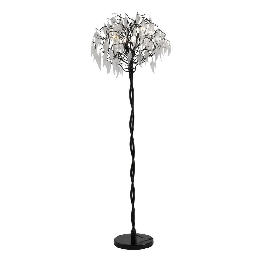 Kryształowa lampa stojąca 5xG9/40W/230V czarna