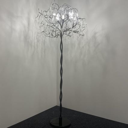 Kryształowa lampa stojąca 5xG9/40W/230V czarna