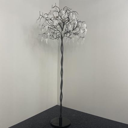 Kryształowa lampa stojąca 5xG9/40W/230V czarna