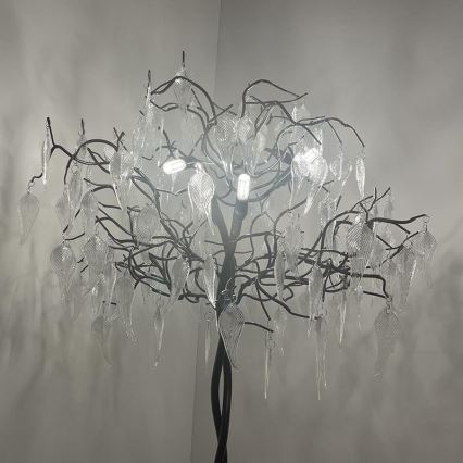 Kryształowa lampa stojąca 5xG9/40W/230V czarna