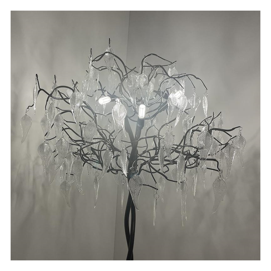Kryształowa lampa stojąca 5xG9/40W/230V czarna