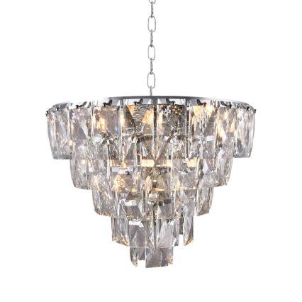 Kryształowy żyrandol na łańcuchu CHELSEA 6xE14/40W/230V