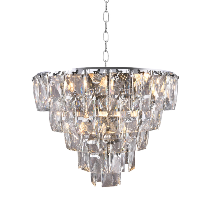 Kryształowy żyrandol na łańcuchu CHELSEA 6xE14/40W/230V