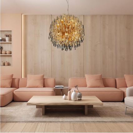 Kryształowy żyrandol na lince 24xG9/40W/230V złoty