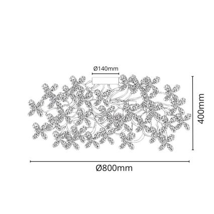 Kryształowy żyrandol natynkowy 12xG9/40W/230V kolorowy