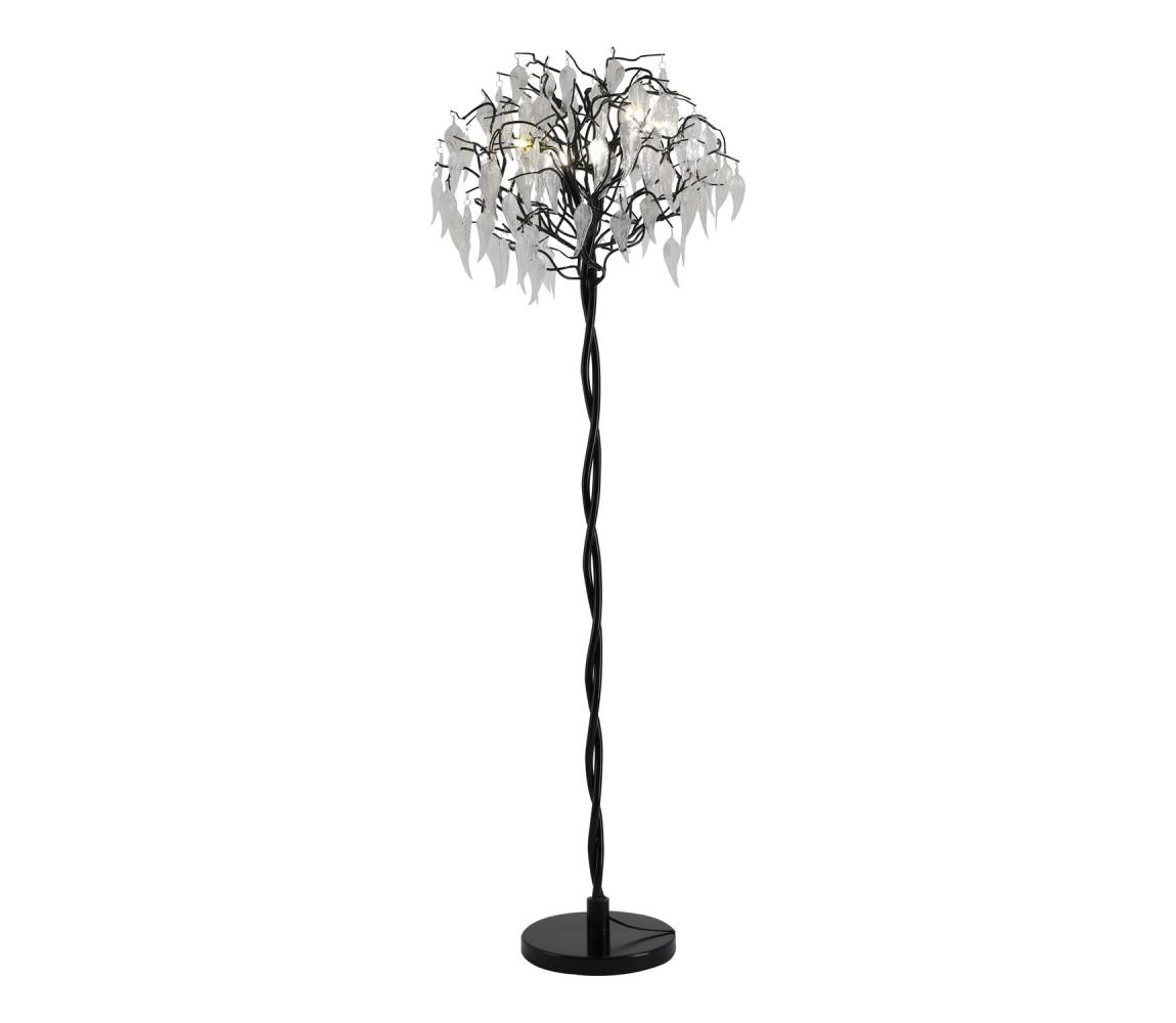 Kryształowa lampa stojąca 5xG9/40W/230V czarna