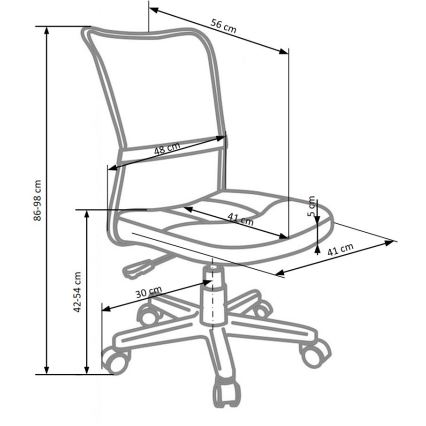 Krzesło biurowe FANA szare/czarne