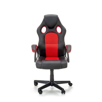 Krzesło biurowe KENU czarne/czerwone