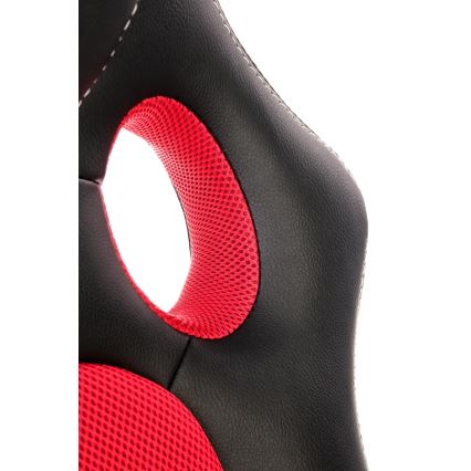 Krzesło biurowe KENU czarne/czerwone