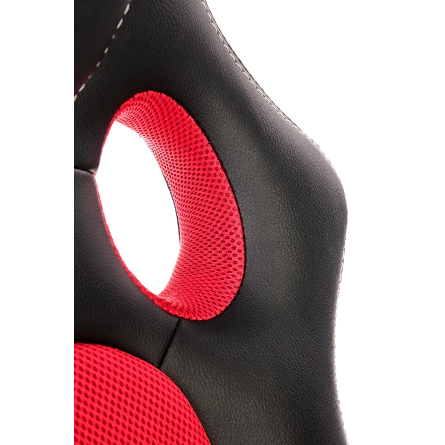 Krzesło biurowe KENU czarne/czerwone