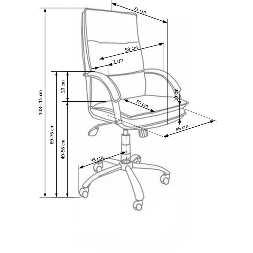 Krzesło biurowe LOMI czarne