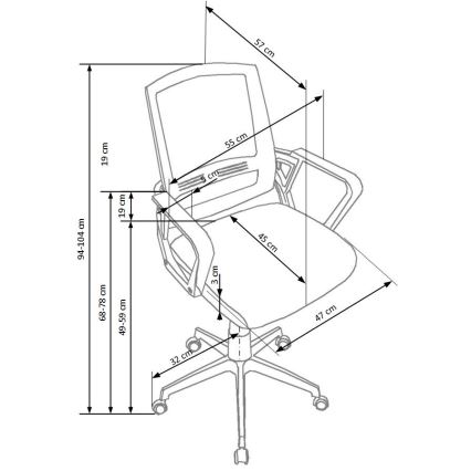 Krzesło biurowe RIMAQ białe