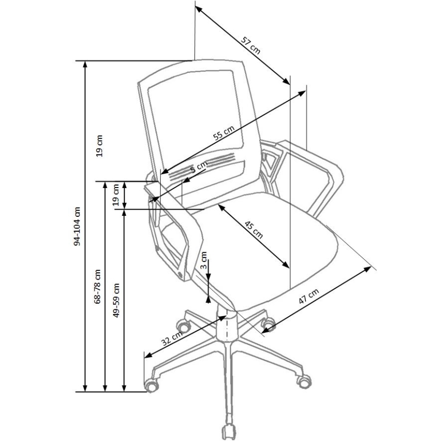 Krzesło biurowe RIMAQ białe