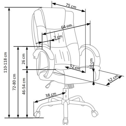 Krzesło biurowe SELO brązowe