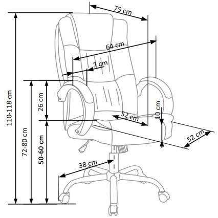 Krzesło biurowe SELO ciemnoszare