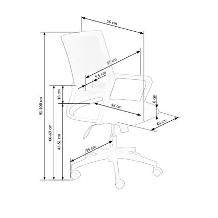 Krzesło biurowe TONA czarne